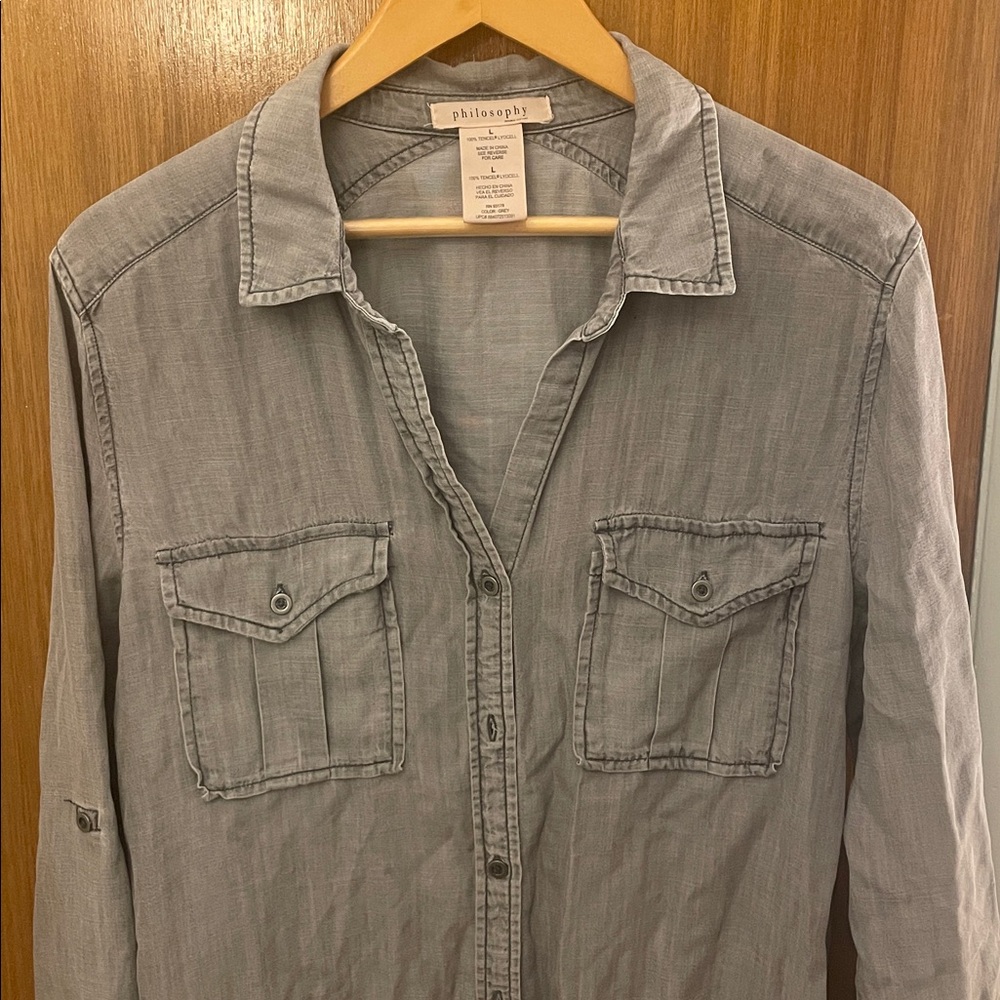 Philosophy Tencel Lyocell chambray shirt dress
